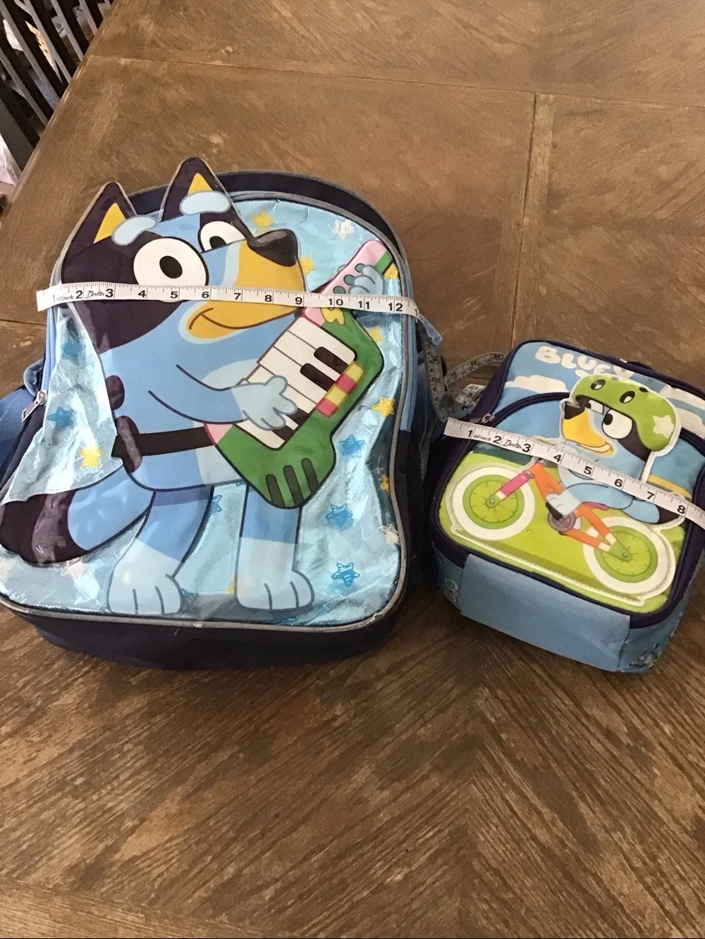 Bluey backpack full size, and lunch box